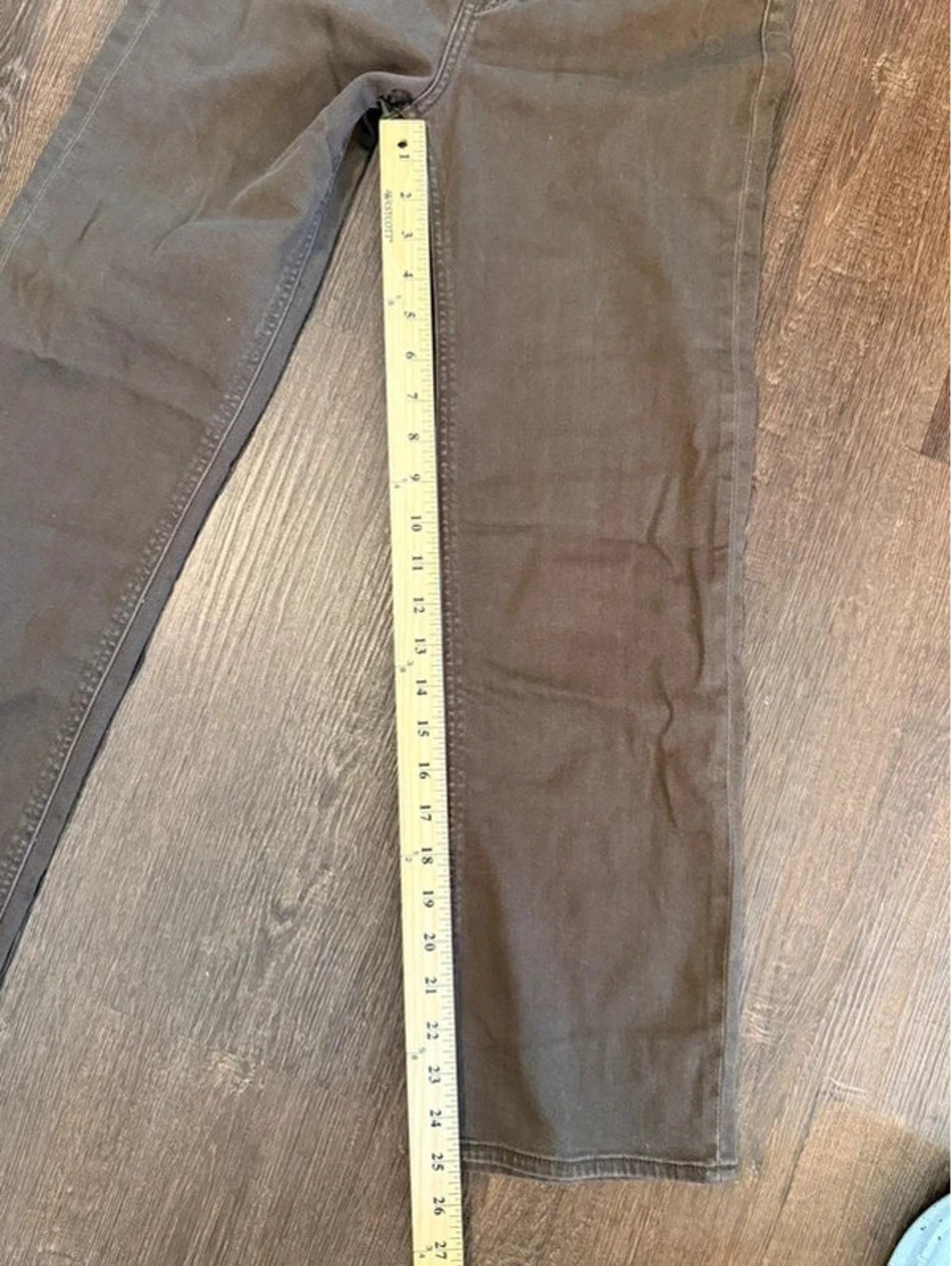 Quince Bella stretch straight jeans  coffee, brown size 26 #0094 FLAW - Picture 9 of 9